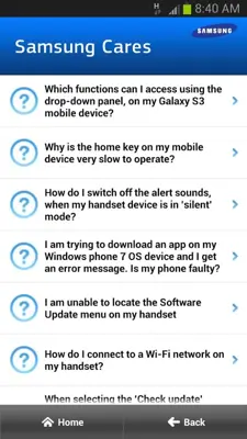 Samsung Cares android App screenshot 3